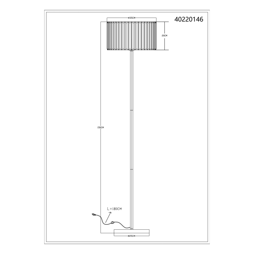 Globo - Lattialamppu 1xE27/60W/230V