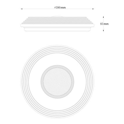 Globo - Himmennettävä LED-kattovalaisin LED/24W/230V 2700-6500K + kauko-ohjaus