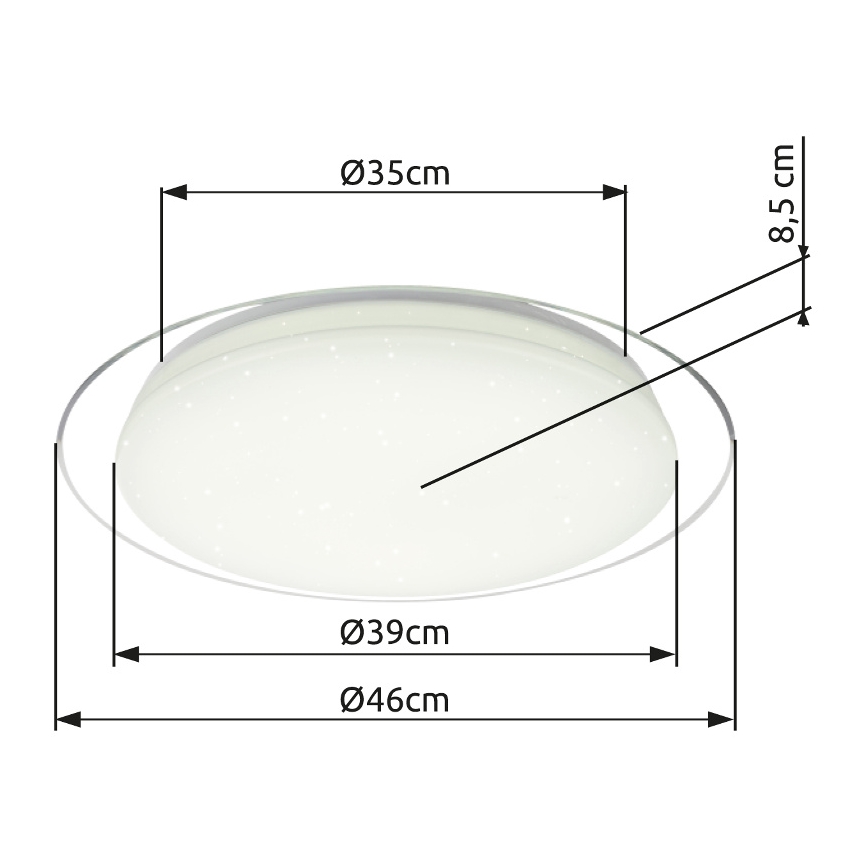 Globo - Himmennettävä LED-kattovalaisin LED/30W/230V 3000-6500K + kauko-ohjaus