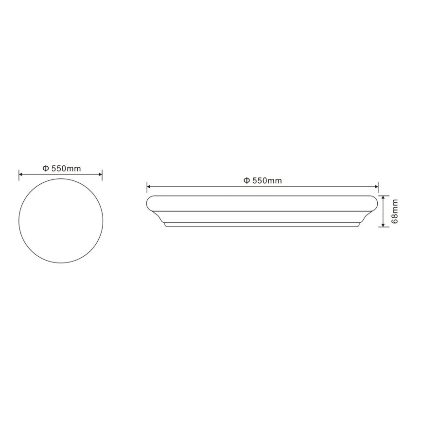 Globo - LED-kattovalaisin kaukosäätimellä LED/60W/230V