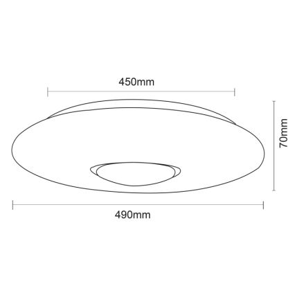 Globo - RGBW Himmennettävä kattovalaisin LED/40W/230V 3000-6500K + kauko-ohjaus