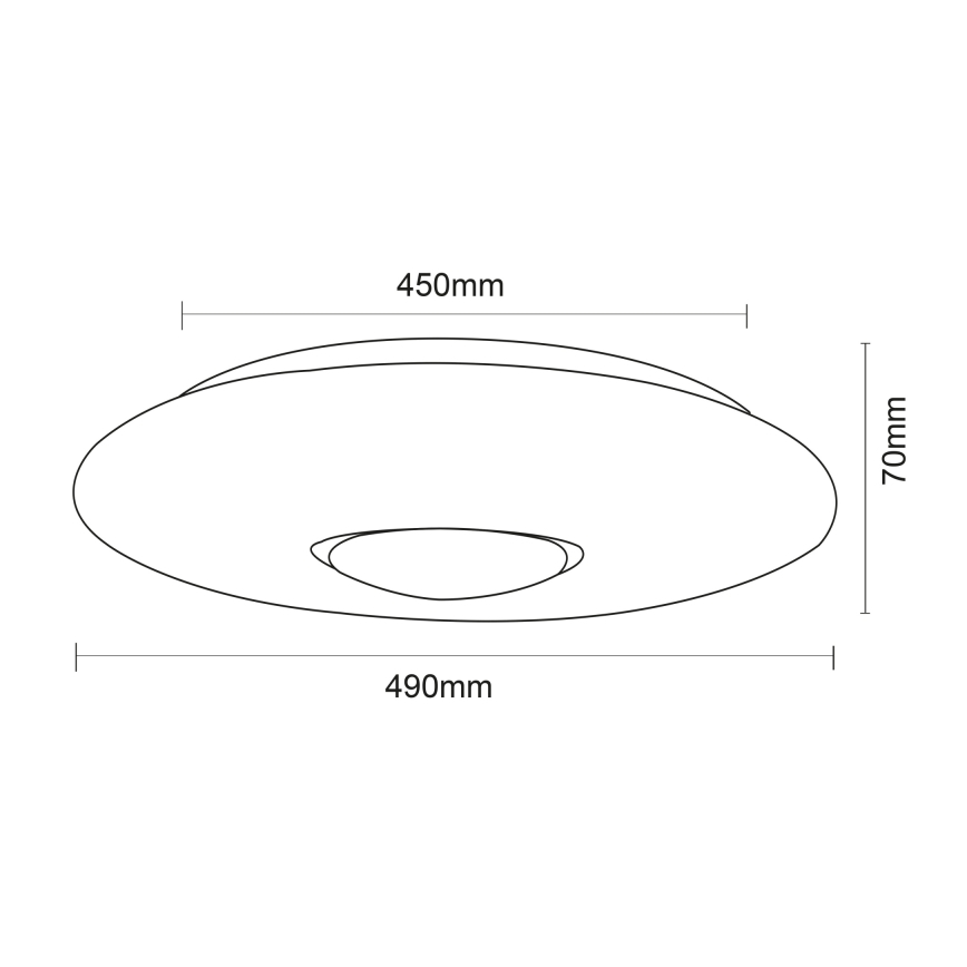 Globo - RGBW Himmennettävä kattovalaisin LED/40W/230V 3000-6500K + kauko-ohjaus
