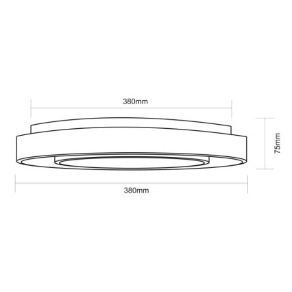 Globo - RGBW Himmennettävä kattovalaisin LED/24W/230V 3000-6500K+ kauko-ohjaus