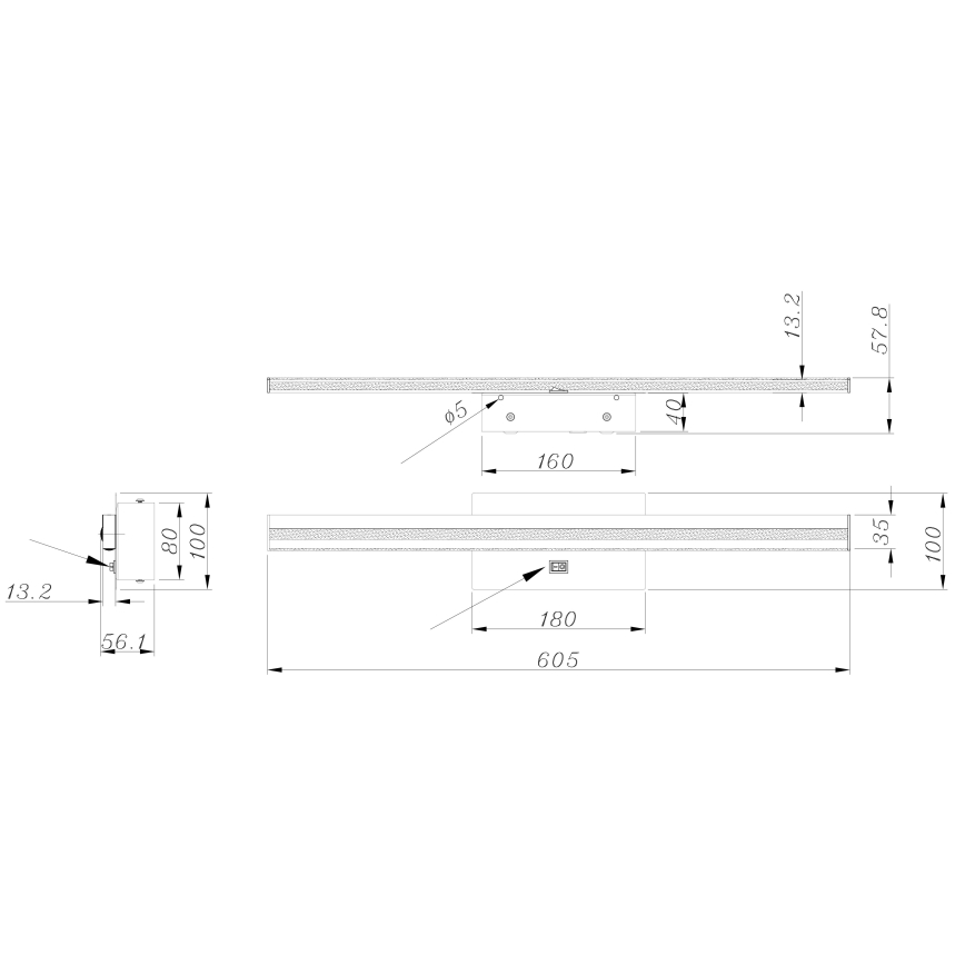 Globo - LED-seinävalaisin kylpyhuoneeseen LED/18W/230V IP44