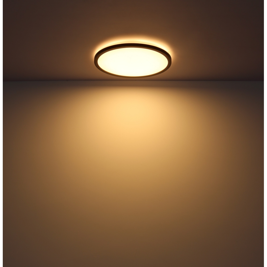 Globo - Himmennettävä kylpyhuoneen LED-kattovalaisin LED/18W/230V halkaisija 29,4 cm IP44 musta