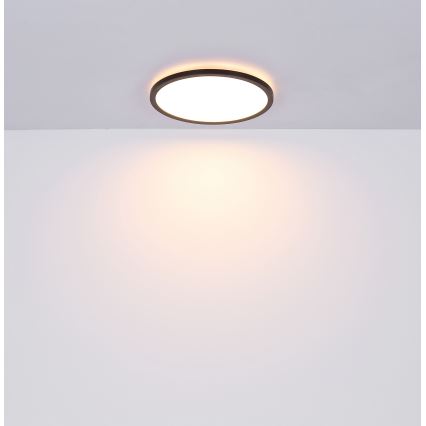 Globo - Himmennettävä kylpyhuoneen LED-kattovalaisin LED/18W/230V halkaisija 29,4 cm IP44 musta