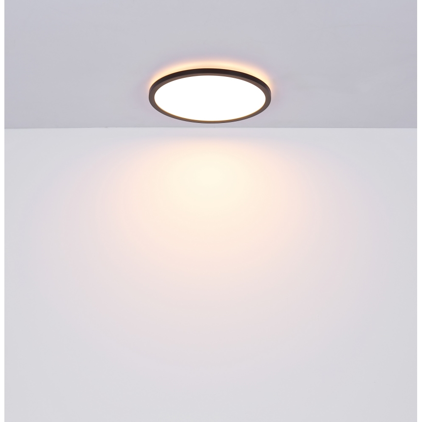 Globo - Himmennettävä kylpyhuoneen LED-kattovalaisin LED/18W/230V halkaisija 29,4 cm IP44 musta