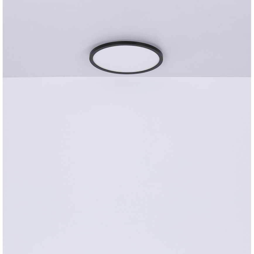 Globo - Himmennettävä kylpyhuoneen LED-kattovalaisin LED/18W/230V halkaisija 29,4 cm IP44 musta