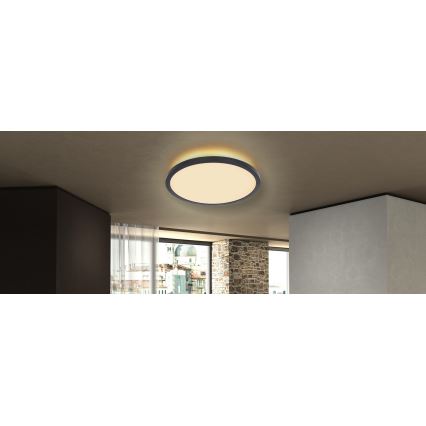 Globo - Himmennettävä kylpyhuoneen LED-kattovalaisin LED/18W/230V halkaisija 29,4 cm IP44 musta