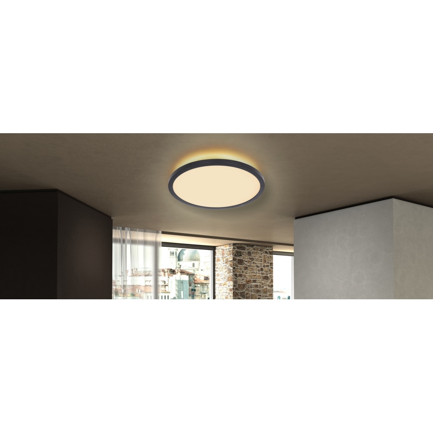 Globo - Himmennettävä kylpyhuoneen LED-kattovalaisin LED/18W/230V halkaisija 29,4 cm IP44 musta
