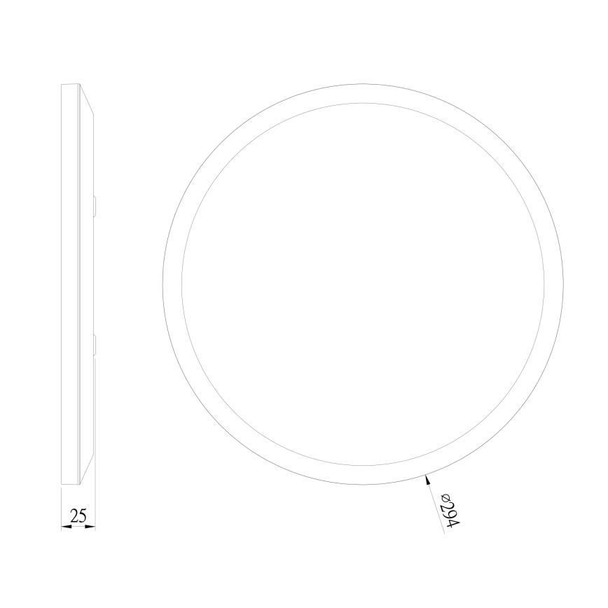 Globo - Himmennettävä kylpyhuoneen LED-kattovalaisin LED/18W/230V halkaisija 29,4 cm IP44 musta