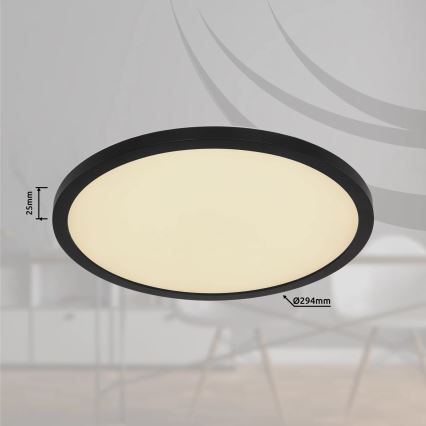 Globo - LED RGB Himmennettävä kylpyhuoneen kattovalaisin LED/18W/230V 3000-6000K + kauko-ohjaus IP44 musta