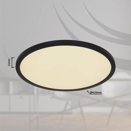 Globo - LED RGB Himmennettävä kylpyhuoneen kattovalaisin LED/21W/230V 3000-6000K + kauko-ohjaus IP44 musta