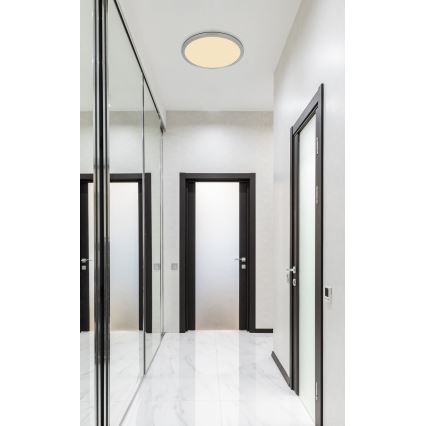 Globo - Himmennettävä kylpyhuoneen LED-kattovalaisin LED/24W/230V halkaisija 42 cm IP44 mattakromi
