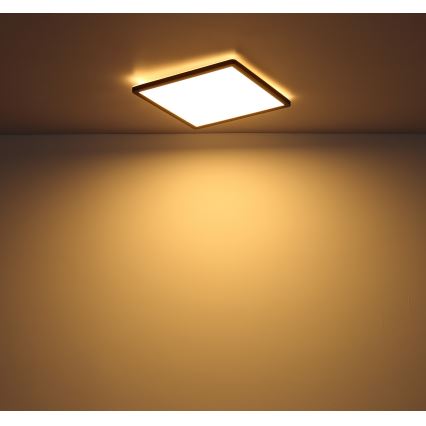 Globo - Himmennettävä kylpyhuoneen LED-kattovalaisin LED/18W/230V 29,4x29,4 cm IP44 musta