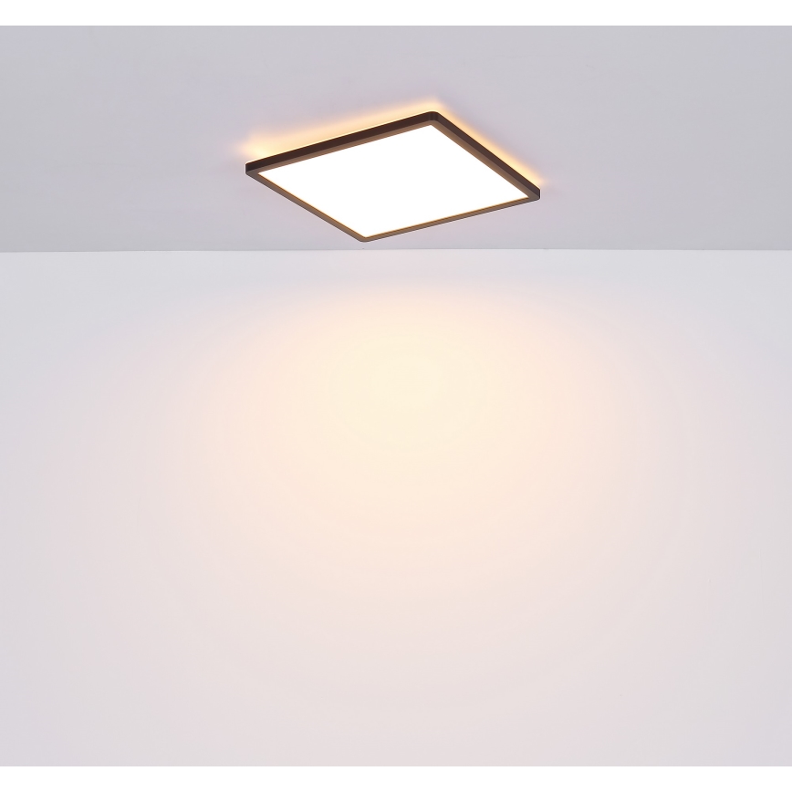 Globo - Himmennettävä kylpyhuoneen LED-kattovalaisin LED/18W/230V 29,4x29,4 cm IP44 musta