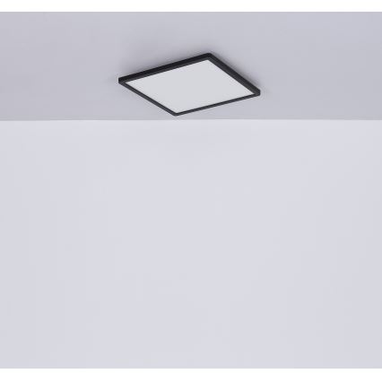 Globo - Himmennettävä kylpyhuoneen LED-kattovalaisin LED/18W/230V 29,4x29,4 cm IP44 musta