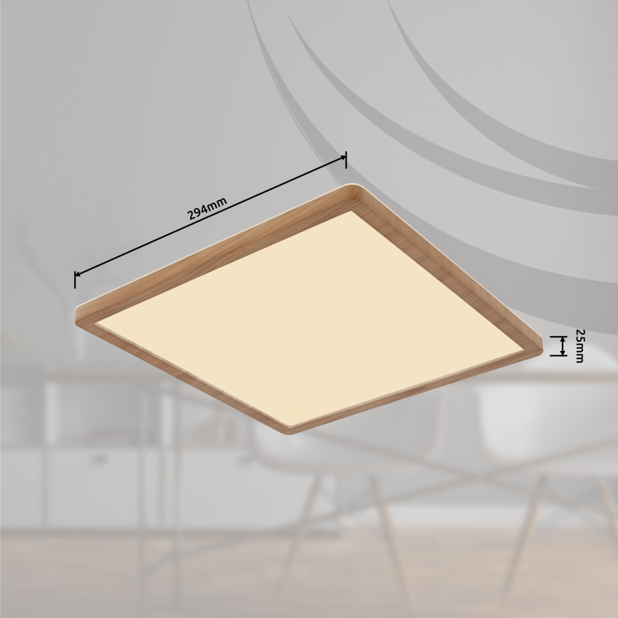 Globo - Himmennettävä kylpyhuoneen LED-kattovalaisin LED/18W/230V 29,4x29,4 cm IP44 ruskea
