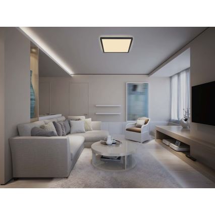 Globo - Himmennettävä kylpyhuoneen LED-kattovalaisin LED/24W/230V 42x42 cm IP44 musta