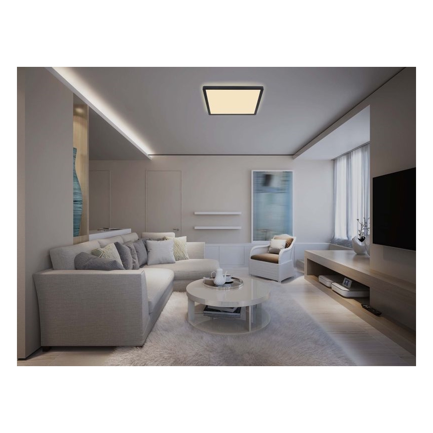 Globo - Himmennettävä kylpyhuoneen LED-kattovalaisin LED/24W/230V 42x42 cm IP44 musta