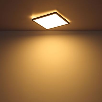 Globo - Himmennettävä kylpyhuoneen LED-kattovalaisin LED/24W/230V 42x42 cm IP44 musta