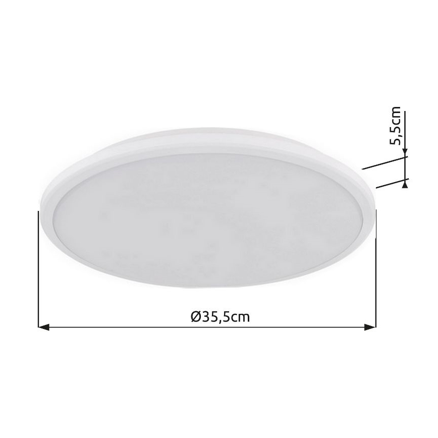 Globo - LED-kattovalaisin LED/18W/230V 3000K halkaisija 35 cm valkoinen