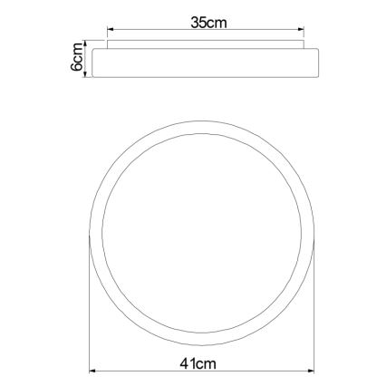 Globo - Himmennettävä LED-kattovalaisin LED/18W/230V 2700-6500K + kauko-ohjaus