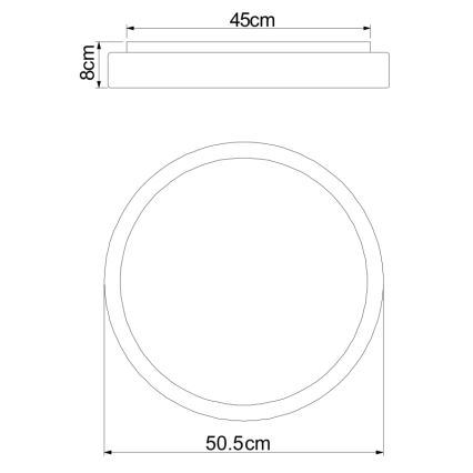 Globo - Himmennettävä LED-kattovalaisin LED/24W/230V + kauko-ohjaus