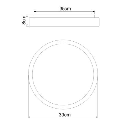 Globo - Himmennettävä LED-kattovalaisin LED/18W/230V + kauko-ohjaus
