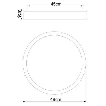Globo - LED himmennettävä kattovalaisin LED/24W/230V + kaukosäädin