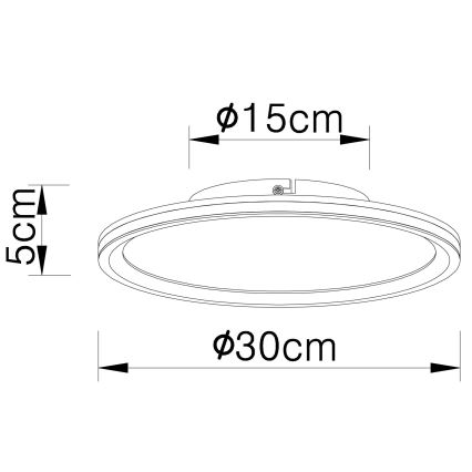 Globo - LED-kattovalaisin LED/30W/230V halkaisija 30 cm