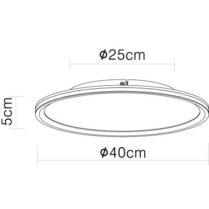 Globo - LED-kattovalaisin LED/39W/230V halkaisija 40 cm