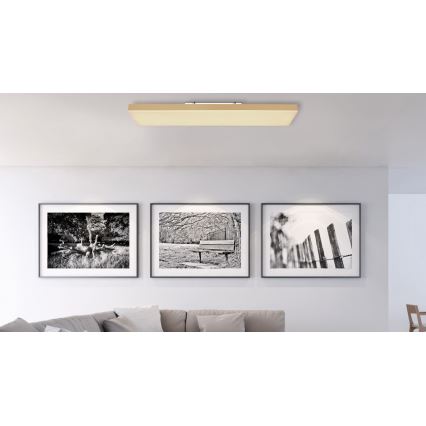 Globo - Himmennettävä LED-kattovalaisin LED/24W/230V 2700-6500K kulta + kauko-ohjaus