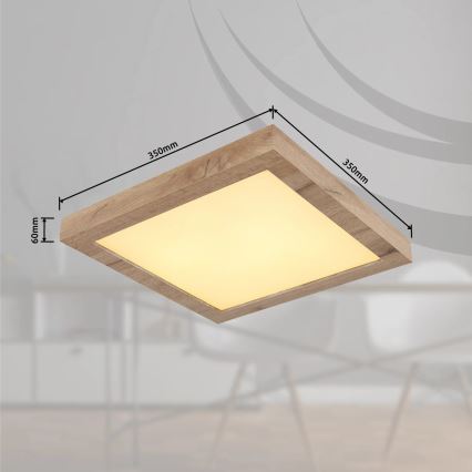 Globo - LED-kattovalaisin LED/16W/230V ruskea