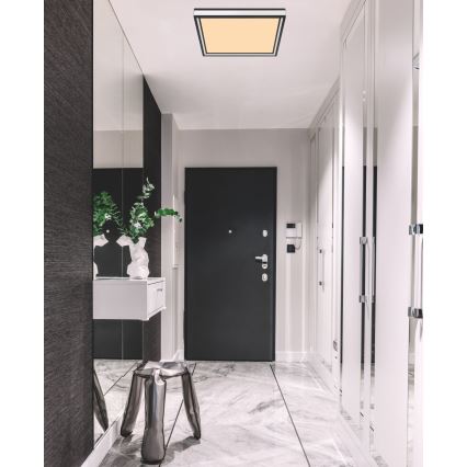 Globo - LED-kattovalaisin LED/12W/230V 30x30 cm musta/valkoinen