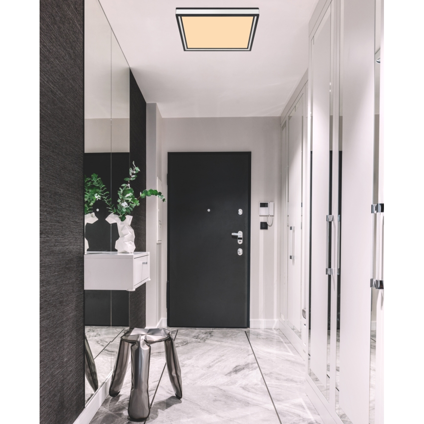 Globo - LED-kattovalaisin LED/12W/230V 30x30 cm musta/valkoinen