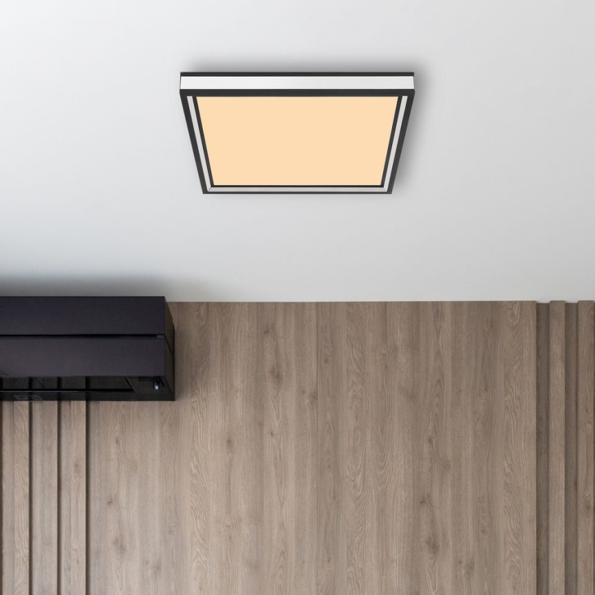 Globo - LED-kattovalaisin LED/12W/230V 30x30 cm musta/valkoinen