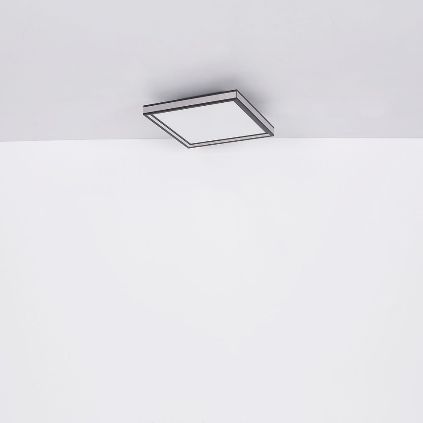Globo - LED-kattovalaisin LED/12W/230V 30x30 cm musta/valkoinen