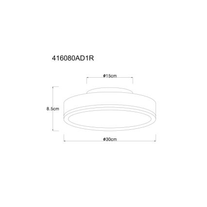 Globo - LED-kattovalaisin LED/12W/230V 3000K halkaisija 30 cm