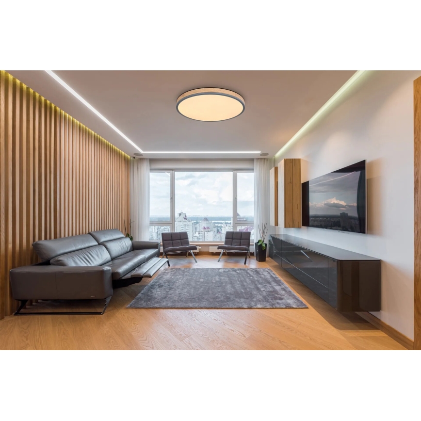 Globo - Himmennettävä LED-kattovalaisin LED/40W/230V 2700-6500K halkaisija 60 cm + kauko-ohjaus ruskea/harmaa