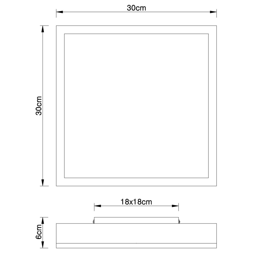 Globo - LED-kattovalaisin LED/12W/230V 30x30 cm ruskea