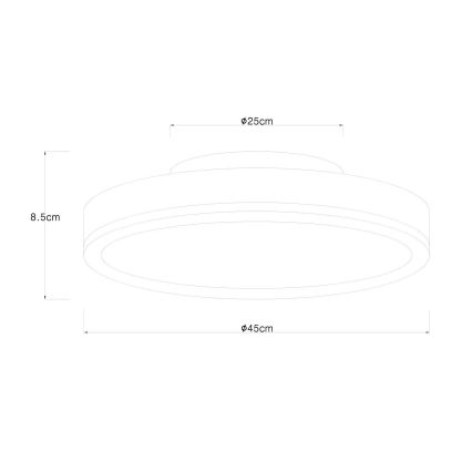 Globo - LED-kattovalaisin LED/24W/230V halkaisija 45 cm ruskea