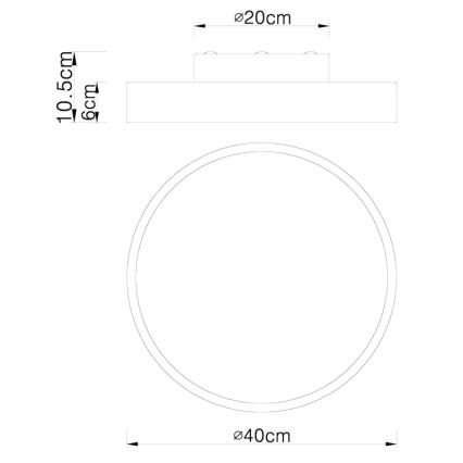 Globo - Himmennettävä LED-kattovalaisin LED/24W/230V 3000-6000K + kauko-ohjaus
