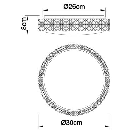 Globo - LED-kattovalaisin LED/12W/230V 2700/4200/6500K halkaisija 30 cm