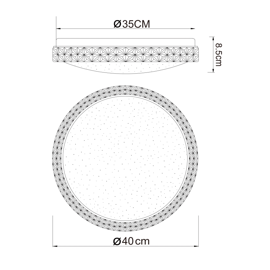 Globo - LED-kattovalaisin LED/22W/230V 2700/4200/6500K halkaisija 40 cm