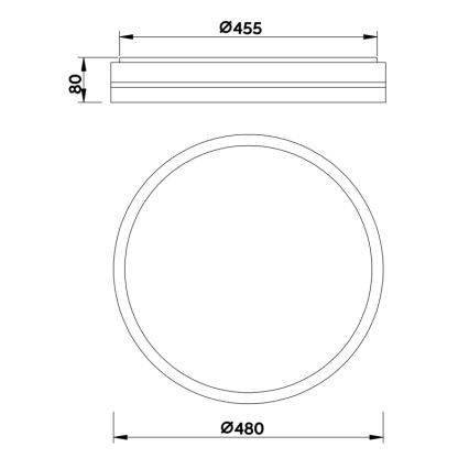 Globo - Himmennettävä LED-kattovalaisin LED/40W/230V 2700-6500K + kauko-ohjaus