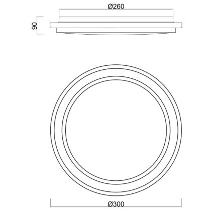 Globo - LED Kylpyhuoneen kattovalaisin anturilla LED/18W/230V IP44