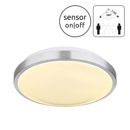 Globo - LED Kylpyhuoneen kattovalaisin anturilla LED/18W/230V IP44