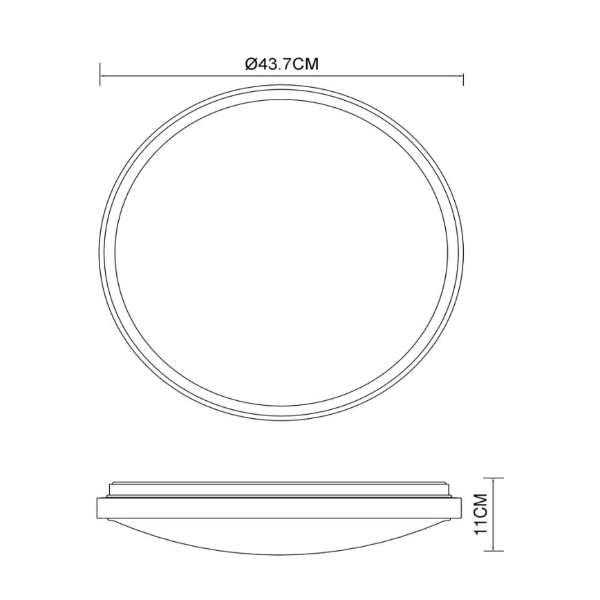 Globo - LED-kattovalaisin LED/24W/230V 3000/4500/6000K halkaisija 43,7 cm