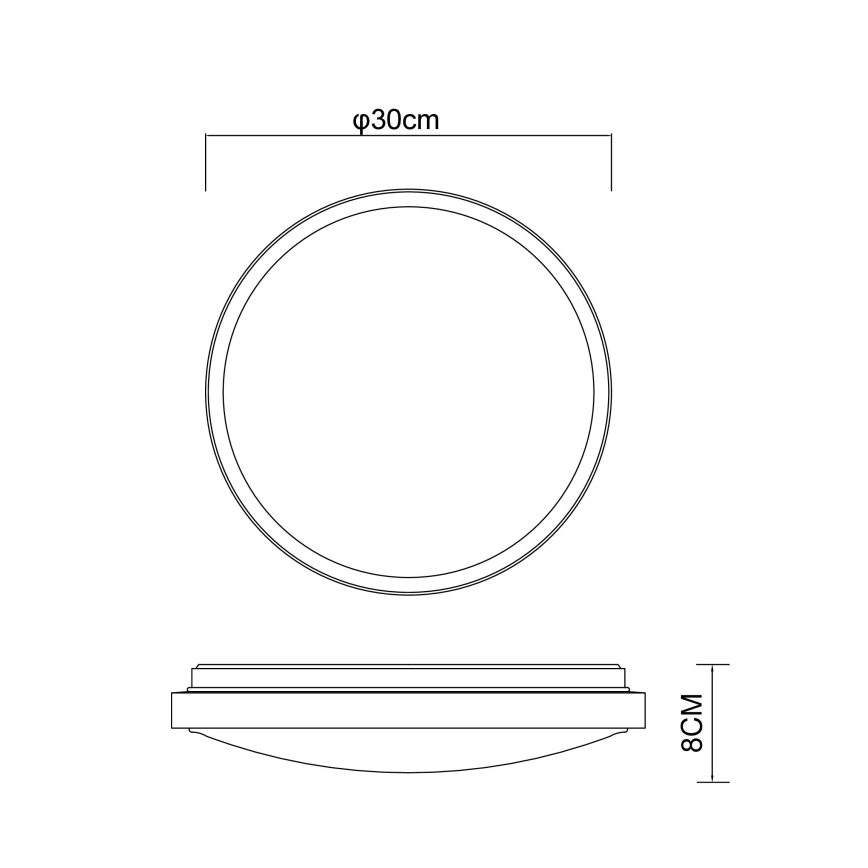 Globo - LED-kattovalaisin LED/12W/230V 3000/4500/6000K halkaisija 30 cm